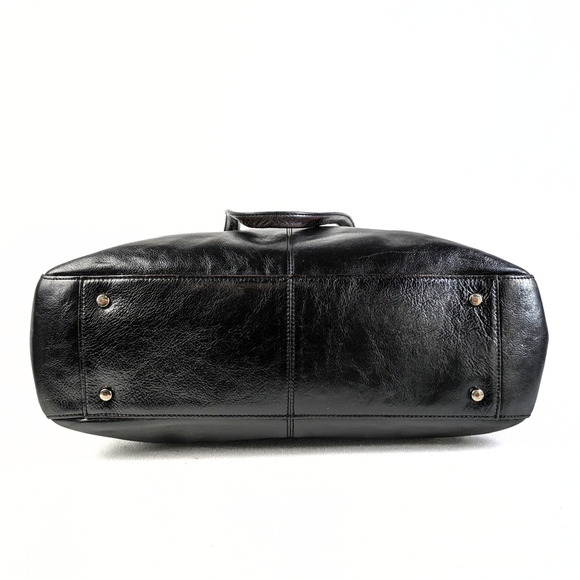 Hobo Black Genuine Leather Tote Bag - Picture 4 of 9